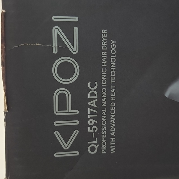 KIPOZI NANO IONIC LOW NOISE HAIR DRYER WITH DIFFUSER AND CONCENTRATOR DARK GRAY main image 4